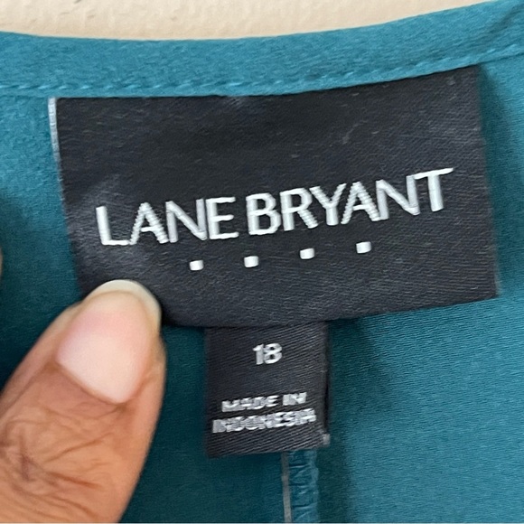 LANE BRYANT | Emerald Green Tunic Top Sz 18 - Picture 5 of 8